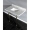 Kingston Brass 36" x 22" Carrara Marble Vanity Top with Brass Console Legs, Carrara Marble/Polished Nickel KVPB3630MBSQ6 - alternate 3